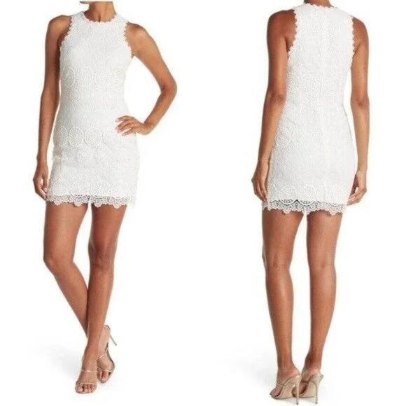 Likely Dresses & Skirts - Likely Holly Sleeveless Lace Mini Dress White 8